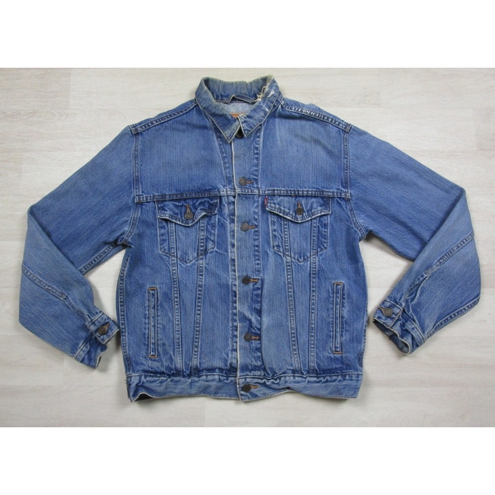 Vintage Y2K Levi's Denim Jean Trucker Jacket Men's (M) Type III Distressed 70507